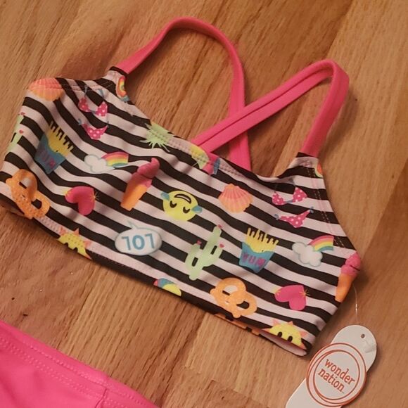 NWT Emoji Bikini Swimsuit by Wonder Nation - Picture 2 of 5